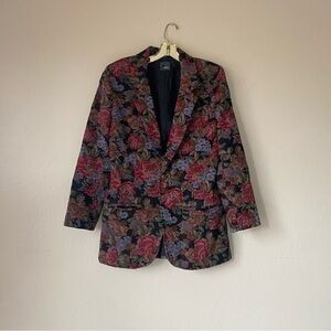 Floral tapestry jacket blazer Liz wear vintage 90s Size 6